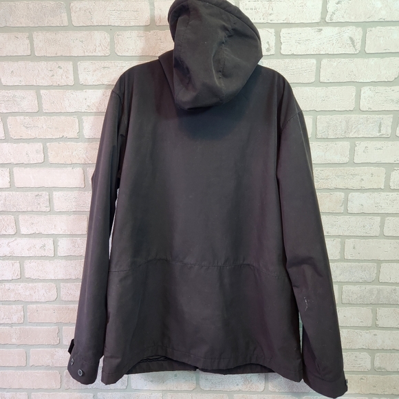 BURTON Mens Black Hooded,HEAVY, Full Zip, Fleece Lined, Warm, Jacket L - Picture 13 of 15